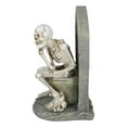 thumbnail image 6 of Rest In Peace Constipated Thinker Skeleton Sitting On Graveyard Toilet Statue, 6 of 10