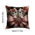 thumbnail image 3 of Eoozwa 1 Packs Christmas Pillow Covers 17x17 Inch Festive Holiday Decor Soft Plush Fabric with Hidden Zipper for Living Room Sofa Bedroom Seasonal Home Accents Throw Pillow Cases, 3 of 6