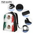thumbnail image 4 of Mexican Flag Backpack Travel Bag For Men Women Lightweight Back Pack With Laptop Compartmen, 4 of 7