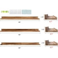 thumbnail image 4 of Picture Ledge Shelf Wall Ledge Floating Shelves for Photo Frames Kids Book Shelves Wall Mounted Burnt Wall Display Shelf Wooden Frame Ledge 48 Inches Set of 3 Bathroom Organizer Shelves, 4 of 16