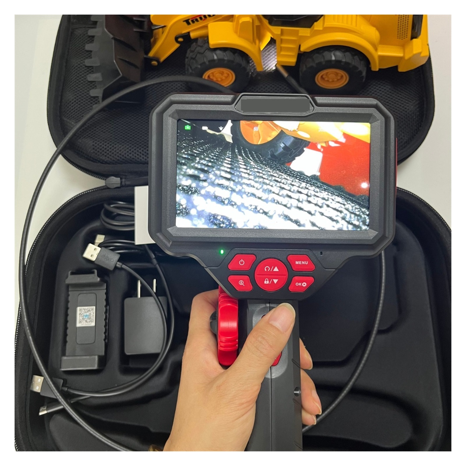 6.0mm 8.5mm 5inches Rotatable 360Degree Endoscope Mini Camera Borescope Waterproof LED Car Inspection Camera ,Stunning Clarity