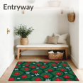 thumbnail image 3 of ODIKA 4'x6' Machine Washable Non-Slip Area Rug, Festive Berry Half Moon Entrance Welcome Holiday Hearth High Traffic Rug, Green, 608725, 3 of 7
