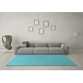 thumbnail image 3 of Ahgly Company Indoor Square Solid Light Blue Modern Area Rugs, 6' Square, 3 of 4