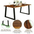thumbnail image 5 of Canddidliike Rectangular Acacia Wood Dining Table, High Top Table, Kitchen Bar Height Table and Chairs for Dining Room, 5 of 8