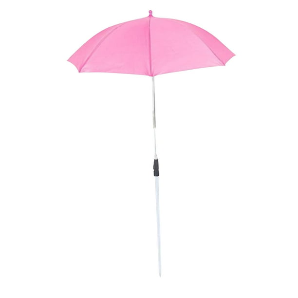 Accesorios para sombra de plantas para plantas de exterior, multifuncionales, altura ajustable, protección solar Paraguas rosa