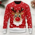 thumbnail image 2 of JIKNTTR Mens Christmas Sweaters Christmas Reindeer Print Knit Turtleneck Sweatshirt Fashion & Cute Holiday Sweater Trendy Knitted Pullover, 2 of 4