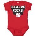 thumbnail image 3 of Inktastic Cleveland Rocks with Baseball Boys or Girls Baby Bodysuit, 3 of 5