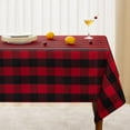 thumbnail image 2 of 60x120 Inch Buffalo Plaid Tablecloth Rectangle Wrinkle Resistant Waterproof Checkered Cover, Washable Polyester Fabric for Outdoor Picnic, Dinner, Party, Elegant and Functional, 2 of 6