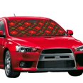 thumbnail image 2 of Kdxio Christmas Plaid Flower Print Front Windshield Sun Shade,Folding Auto Sunshade for Car Truck SUV-Small, 2 of 5