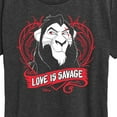 thumbnail image 3 of Disney Villains - Love Is Savage - Women's Short Sleeve Graphic T-Shirt, 3 of 5