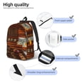 thumbnail image 5 of Easygd Log Cabin Inside Canvas Backpack: Stylish, Lightweight, and Versatile with Large Capacity and Adjustable Straps –, 5 of 7