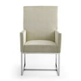 thumbnail image 2 of Manhattan Comfort Element 18.9" Velvet Dining Armchair in Off White, 2 of 5