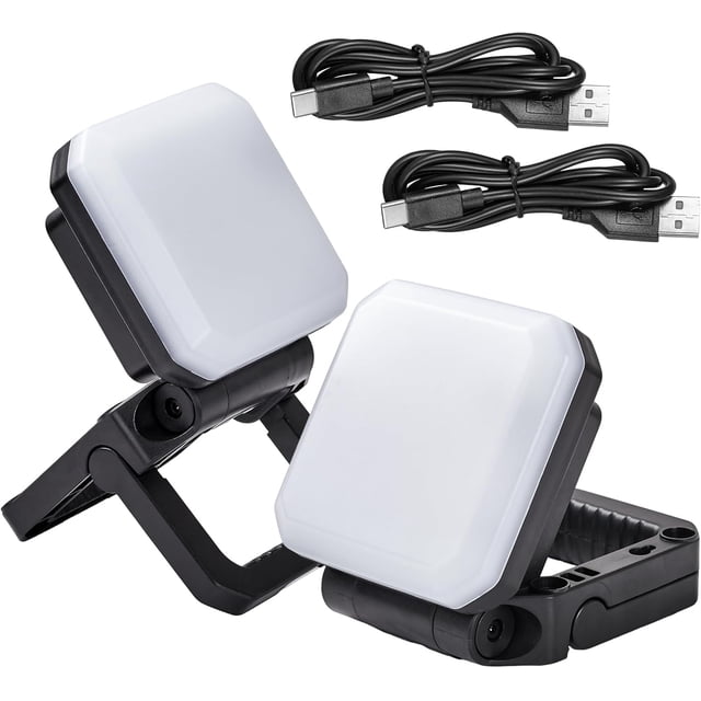 Luz de trabajo recargable LED, luces de emergencia magnéticas portátiles de 2000 lm con 4 modos y rotación de 270°, luz de trabajo impermeable IP54 para reparación de automóviles, iluminación del