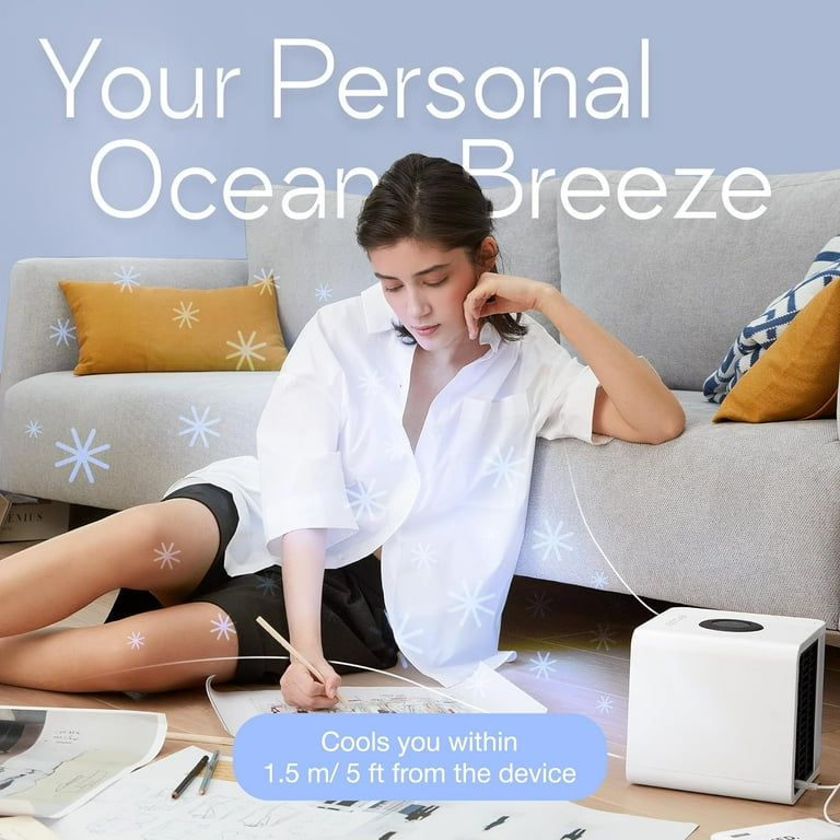 Evapolar EV-1500 Personal Portable Indoor AC & Humidifier, Black