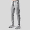 thumbnail image 2 of Mens Slim Jogger Pants Solid Drawstring Sweatpants Breathable Fitness Sports Jogging Pants Full Length Pants Gray, 2 of 9