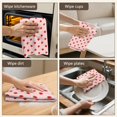 thumbnail image 6 of 2 Pcs Funny Kitchen Towels,Red Strawberry Plants Pink Pattern Microfiber Dish Towels,Kitchen Tea Towels,Kitchen Towel Set (18" X 26"), 6 of 7
