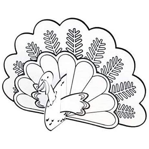 Thanksgiving Turkey Color Your Own 3D Centerpiece