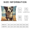 thumbnail image 5 of GOSMITH  Border Collie Beach Summer Vacation Throw Pillow, Multicolor, 5 of 5