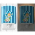 thumbnail image 2 of Caroline's Treasures BB6914CNL Fairy House Blue Stripes Ceramic Night Light, 6x4x3", multicolor, 2 of 2