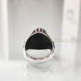 thumbnail image 4 of Black Onyx Mans Ring, Natural Black Onyx, December Birthstone, Eagle Jewelry, 925 Silver Ring, Birthday Gift, Heavy Mens Ring, Arabic Design, Ottoman Style Ring, Christmas, Turkey Mens Signet Ring, 4 of 8