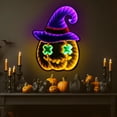 thumbnail image 2 of Pumpkin Halloween Infinite Mirror LED Neon Light Signs Ghost Bat Kid Gift Present Custom Neon Sign Club Bar Home Bedroom Outdoor, 2 of 5