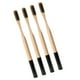 thumbnail image 3 of 4 cepillos de dientes de bambú biodegradables, ecológicos, para viajes y uso doméstico (negros)., 3 of 7