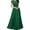 Green, variant on Women's Lace Maxi Dress Crew Neck Pleated Swing A-line Dress Mother of The Bride Long Dress for Wedding Party