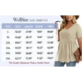 thumbnail image 6 of WellSize Plus Size Women Tunic Tops Casual V Neck Blouses Summer Short Sleeve Shirts Loose Floral Tops, 6 of 7