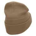 thumbnail image 3 of Fencing Foil Embroidered 12 inch Acrylic Cuffed Long Beanie - Khaki OSFM, 3 of 5