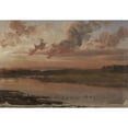 thumbnail image 3 of Johan Christian Dahl 18x14 Black Modern Framed Museum Art Print Titled - The Elbe in the Evening (1845), 3 of 5