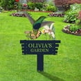 thumbnail image 5 of Personalized Humming Bird Flowers Garden Sign, Custom Metal Garden Signs for Outside, Custom Colorful Bird Garden Decor Art Yard Signs with Stakes, Custom Metal Name Sign Gift for Gardeners(10inches), 5 of 8