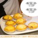 thumbnail image 4 of 25 moldes de aluminio para tartaletas de huevo, redondos, para cupcakes, mini tartas, reutilizables, de metal, para hornear magdalenas, pasteles y galletas (plateado)., 4 of 7