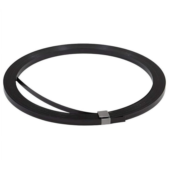 1/2" x 0.020" x 200' Black Steel Strapping Coil 1100 lbs Breaking Strength - Metal Pallet Banding for Packaging, Heavy Loads, Bundling - Cut-Resistance