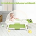 thumbnail image 4 of Babyomi Baby Bathtub Portable Baby Tub with Cute Bear Thermometer and Showerhead Holder, Bath Tub Thermostatic Drain Plug and No-Slip Feet Design to Newborn, Green, 4 of 6