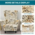thumbnail image 2 of CHUNTIAN Wingback Chair Covers Slipcovers 2 Piece Stretch Wing Chair Covers Spandex Slipcovers Wingback Sofa Covers Armchair Covers Non-Slip Furniture Protector for Living Room Wingback Chairs, A13, 2 of 5