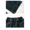 thumbnail image 3 of Girls Baggy Cargo Jeans Wide Leg Jeans Girls Elastic Waist Denim Pants with Pockets Cute Outfits for Girls 5-6 Years, 3 of 6