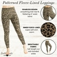 thumbnail image 3 of Britt's Knits Basics Patterned Fleece Lined Leggings Mid Rise Full Length Cut Leggings - Leopard, M-L (Women's), 3 of 8