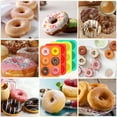 thumbnail image 4 of Jetcloudlive 4 Pzas Molde de Silicona para Donas 6 Cavidades Molde para Donas Antiadherente Fácil de Liberar Bandeja para Hornear Muffins Apilable Molde para Hornear Donas Resistente Al Calor 4 Color, 4 of 10