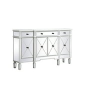 60 inch mirrored credenza in antique white