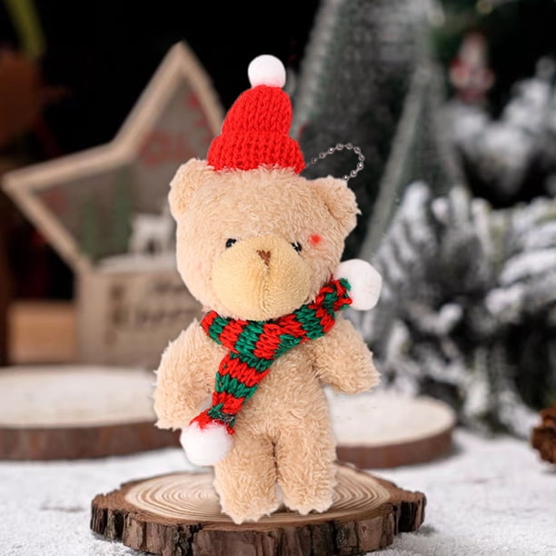 Birthday Desktop Decorations Decoration Arrangement Christmas Resin Mini Christmas Tree Small House Decoration Photo Props Bear