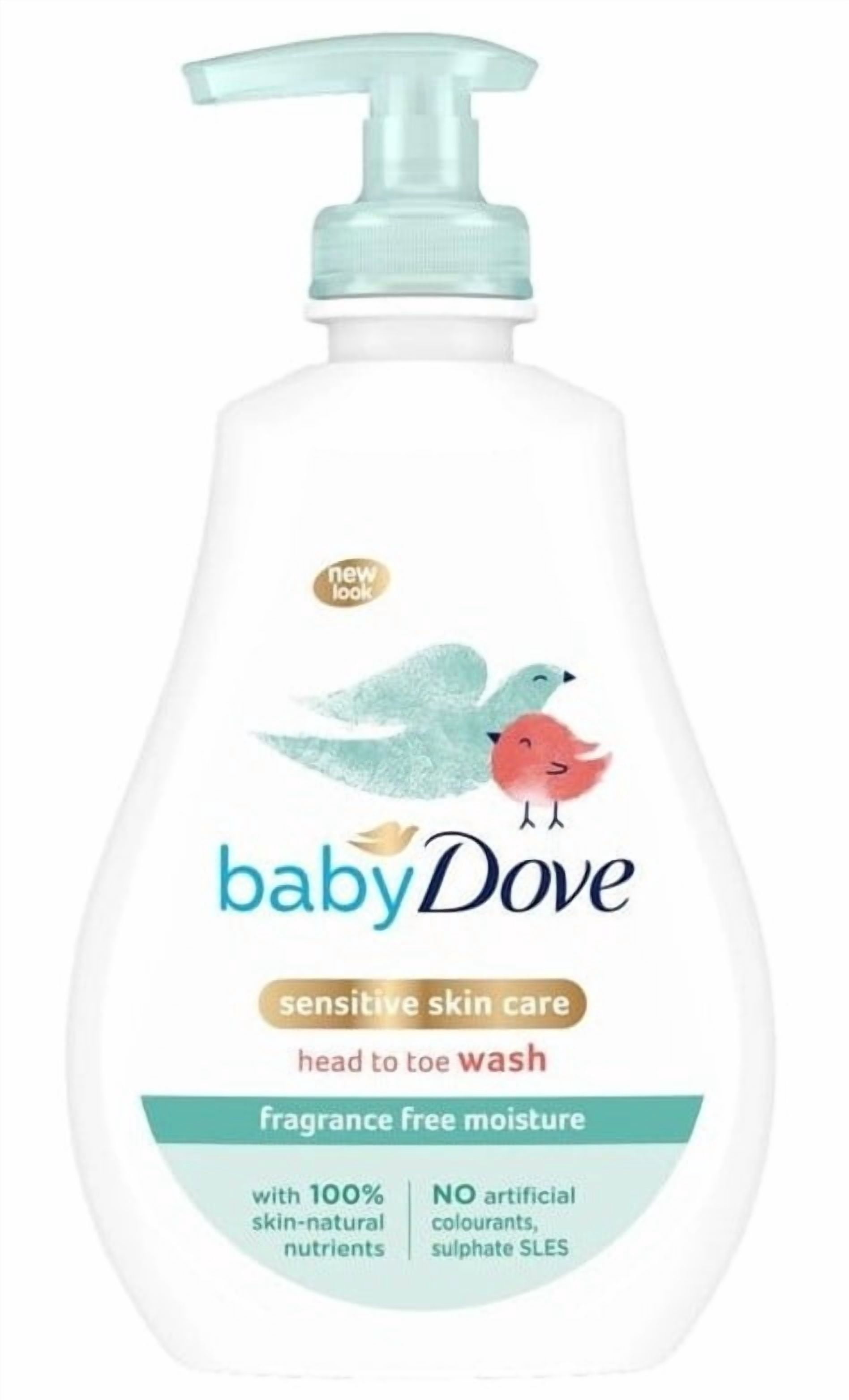 Baby Dove Tip to Toe Baby Wash Sensitive Skin Fragrance Free Hypoallergenic 6 PK 200 ml