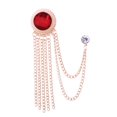 thumbnail image 2 of Xinyolin Badge Pin Sparkling Chain Electroplating Ornamental Vintage Dress Up Colorfast Men Suit Tassel Lapel Pin Jewelry Accessory, 2 of 8