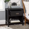 thumbnail image 2 of Walker Edison Chelsea Classic 2-Piece Solid Wood Open Cubby 1-Drawer Nightstand Set, 2 Pack, Black, 2 of 2