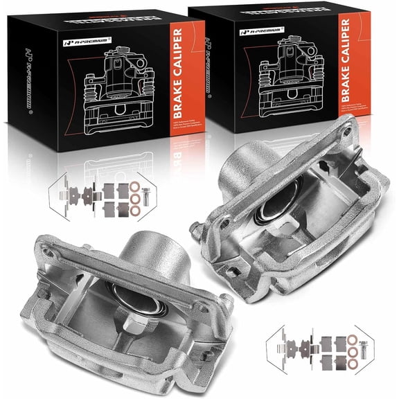 A-Premium Disc Brake Caliper Assembly Replacement for Mazda 6 Ford Fusion Lincoln MKZ Zephyr Mercury Milan 2006-2013 Front Driver and Passenger 2-PC