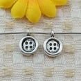 thumbnail image 3 of K-KED 360 Pcs Tibetan Silver Button Charms Pendant 13X9MM S5316, 3 of 4