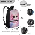 thumbnail image 3 of Uorisanigo Pink AxolotlSchool Backpack, Insulated Lunch Box Tote Bag, Stationery Pencil Case Bag, Water Bottle Sleeve 4 Pack Back to School Bags Gift for Boys Girls, 3 of 7