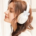 thumbnail image 4 of Lssam Silicone Bow Headphone Accessory Decor for Women, 1 Pair White 3D Coquettish Cute Clip On Earphone Bows Headphone Decoration Attachment, 4 of 9