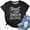 Black, variant on Boho Tops For Women Letter Print Short Sleeve Stylish Comfortable Apparel Ladies Casual Blouse,Black,L