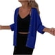 thumbnail image 3 of Top marrón,Cárdigan de manga larga para mujer, blusa con cuello abotonado y bolsillos, poliéster suave, ropa informal para el hogar, sopatenor, 3 of 9