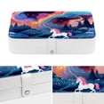 thumbnail image 4 of Unicorn PU Leather Necklace Holder with Removable Compartment, Portable Decorative Box Jewelry Boxes Necklace Organizer, 4 of 6